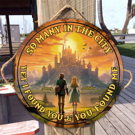So Many In The City - Personalized The Hero's Legend Round Wood Sign