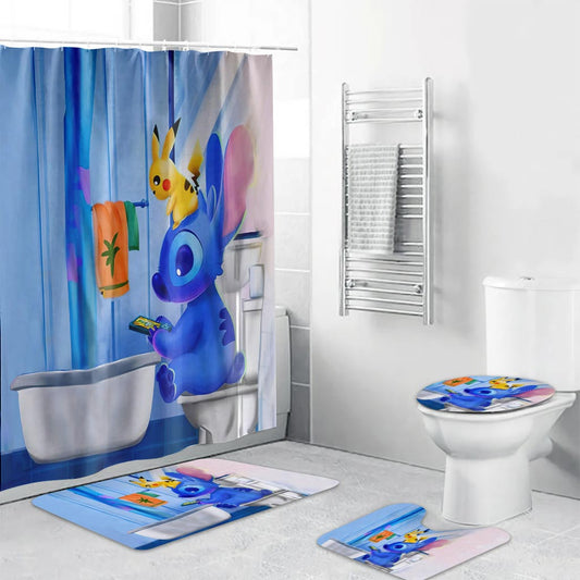 Ohana Means Family - Ohana Bathroom Curtain & Mats Set