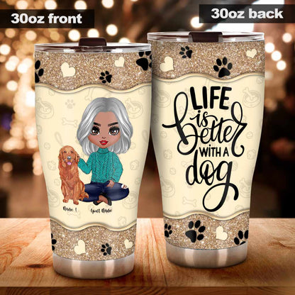 Dog Mom - Personalized Tumbler