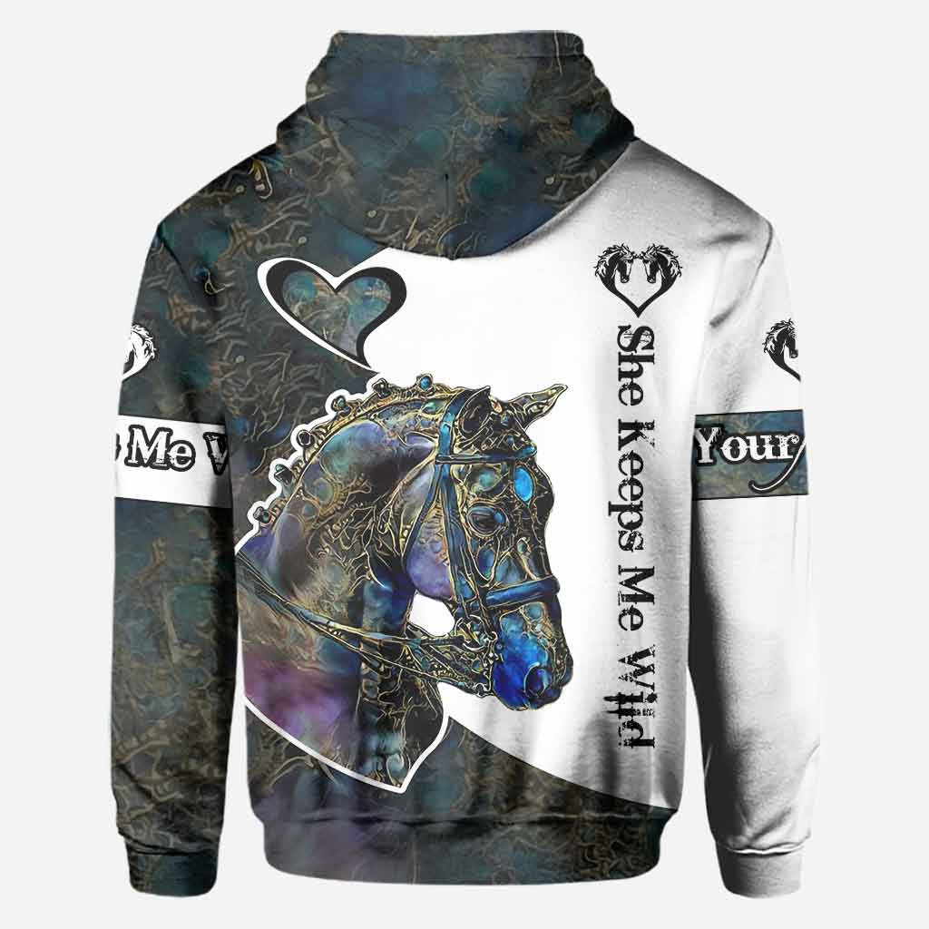 He Keeps Me Safe - Personalized Horse All Over T-shirt and Hoodie