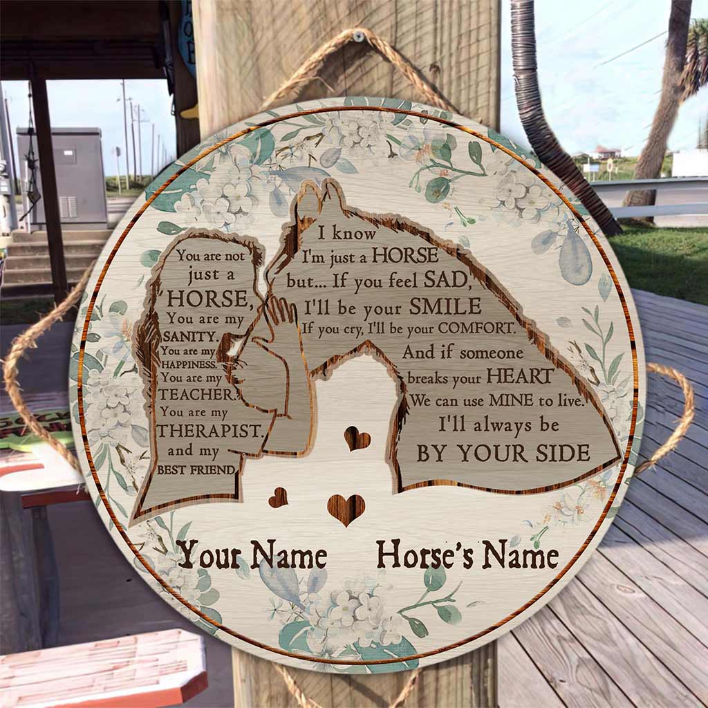 You Are Not Just A Horse - Personalized Round Wood Sign