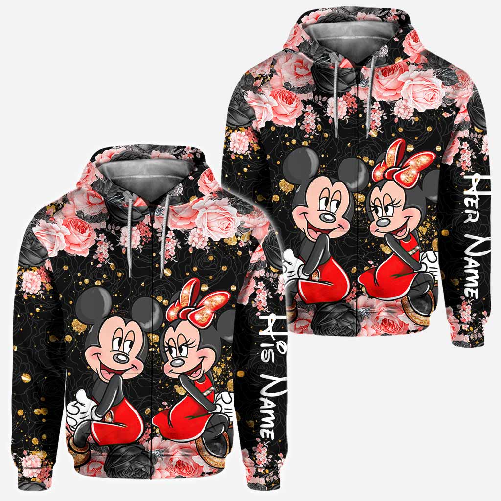 From Our First Kiss - Couple Personalized Mouse All Over T-shirt and Hoodie