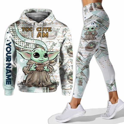 Too Cute I Am - Personalized Hoodie And Leggings