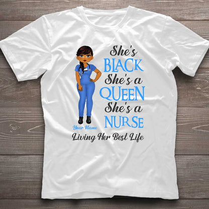 Black Nurse - Personalized Nurse T-shirt and Hoodie