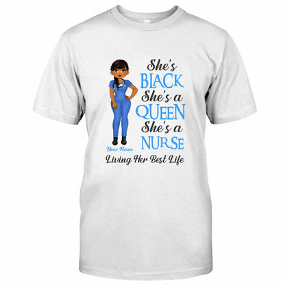 Black Nurse - Personalized Nurse T-shirt and Hoodie