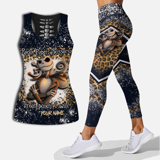 Rock Paper Scissors Nightmare - Personalized Nightmare Hollow Tank Top And Leggings