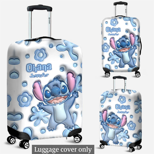 Ohana Summer Vibes - Personalized 3D Pattern Print Ohana Luggage Cover