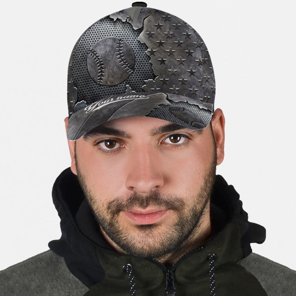 Love Baseball Personalized Cap With Printed Vent Holes