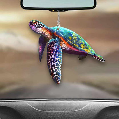 Sea turtle Car Ornament (Printed On Both Sides) 062021