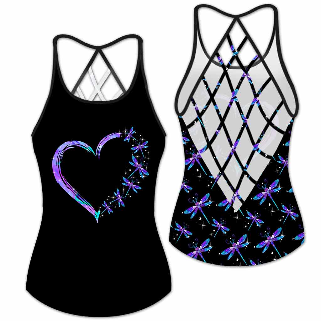 Magic Dragonflies Cross Tank Top