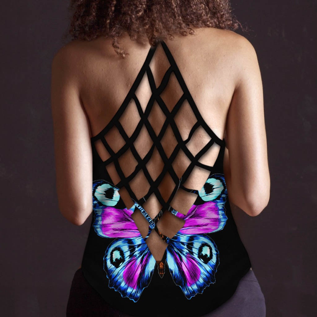 Magic Butterflies Cross Tank Top