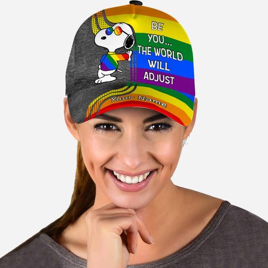 Be You The World Will Adjust - Personalized LGBT Support Classic Cap