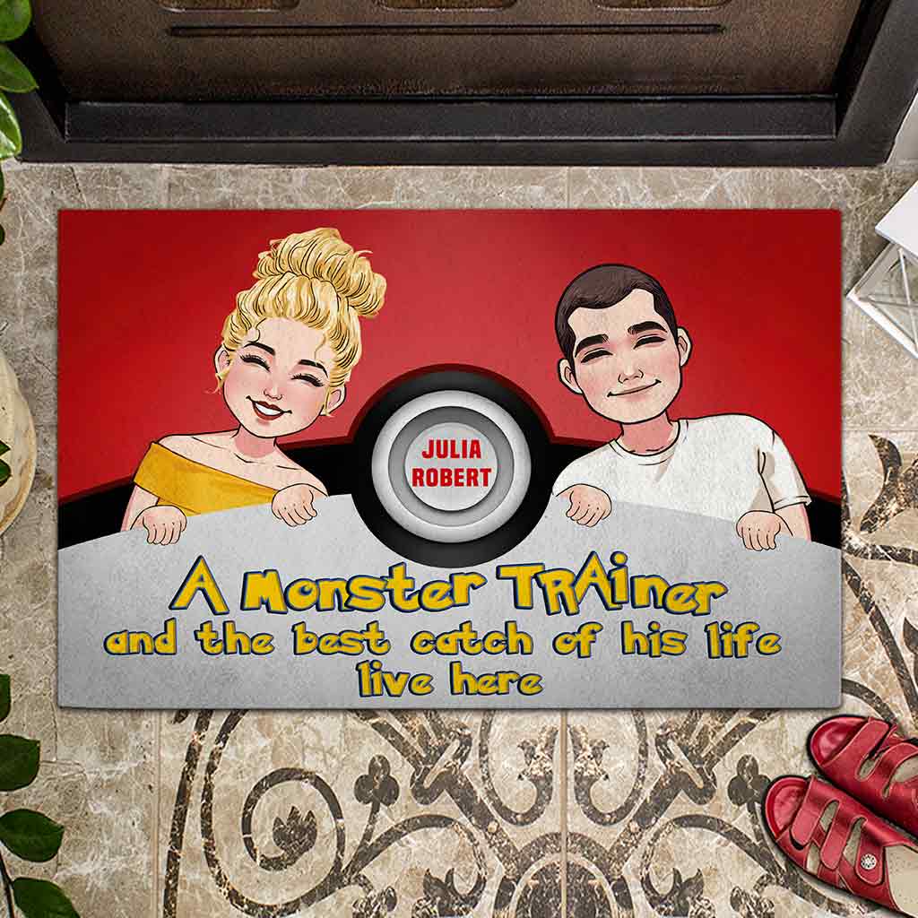 My Best Catch - Personalized Monster Trainer Doormat