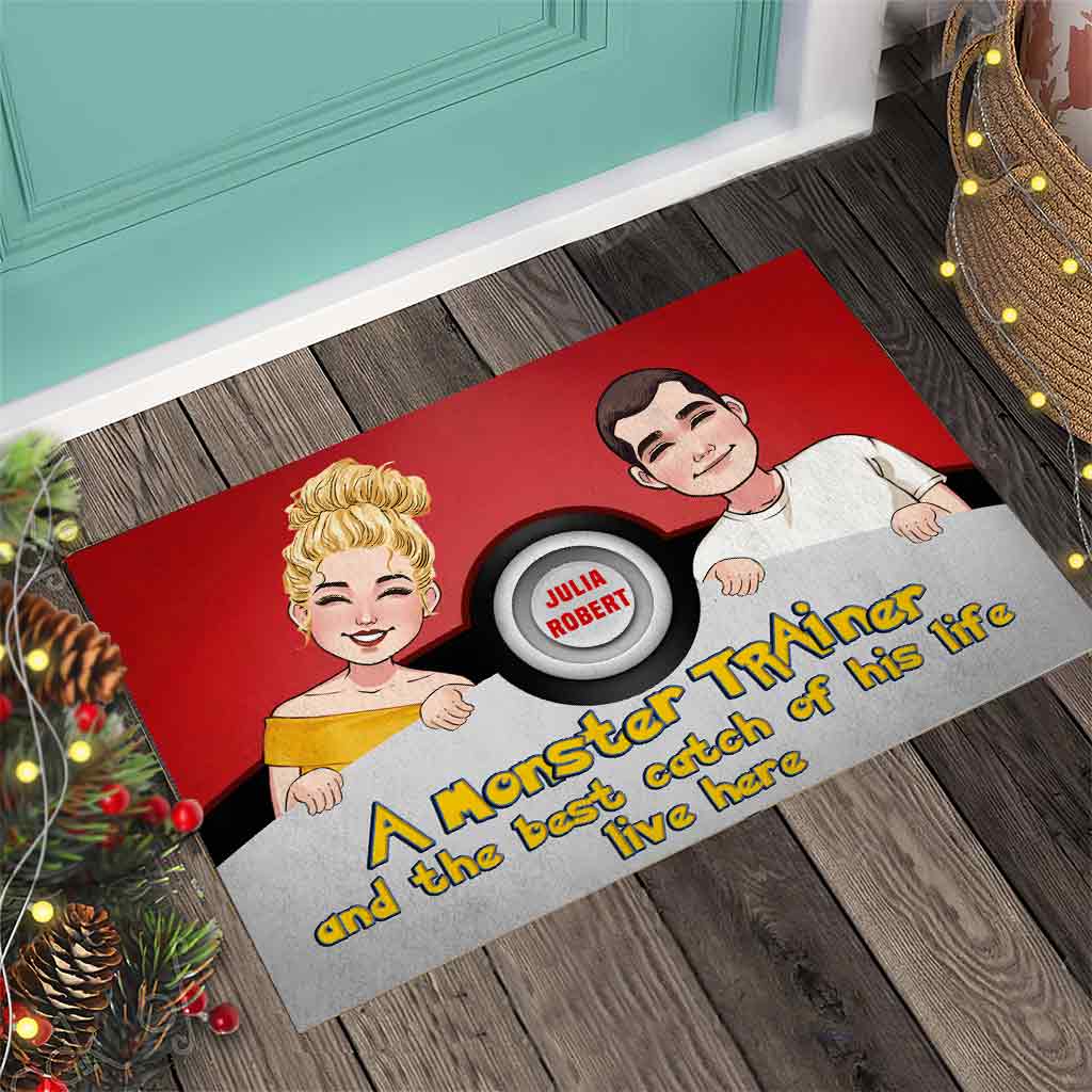 My Best Catch - Personalized Monster Trainer Doormat