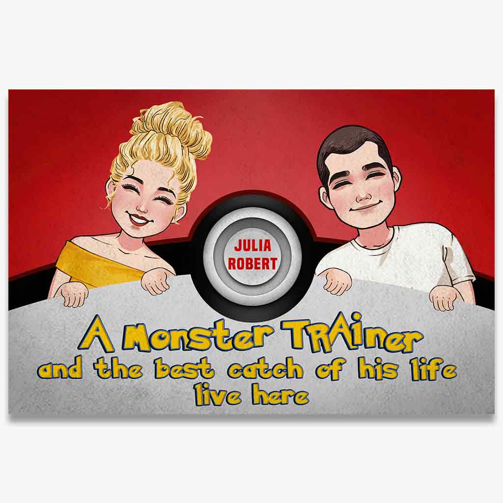 My Best Catch - Personalized Monster Trainer Doormat