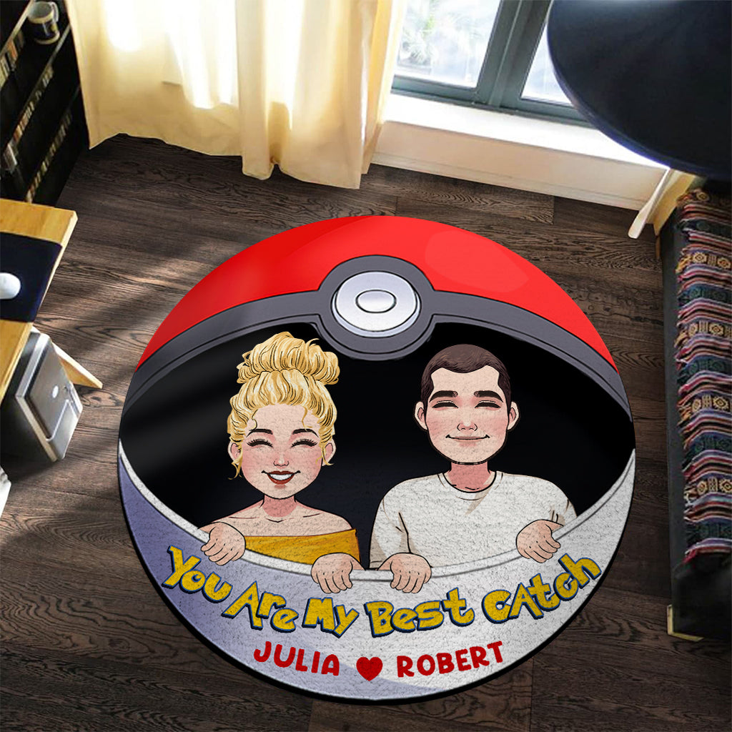 My Best Catch - Personalized Monster Trainer Round Rug