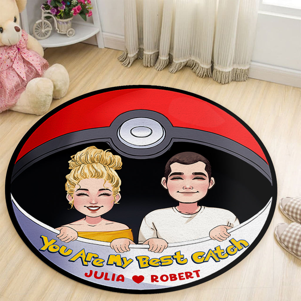 My Best Catch - Personalized Monster Trainer Round Rug