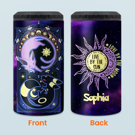 Live By The Sun Love By The Moon - Personalized Monster Trainer Can Cooler