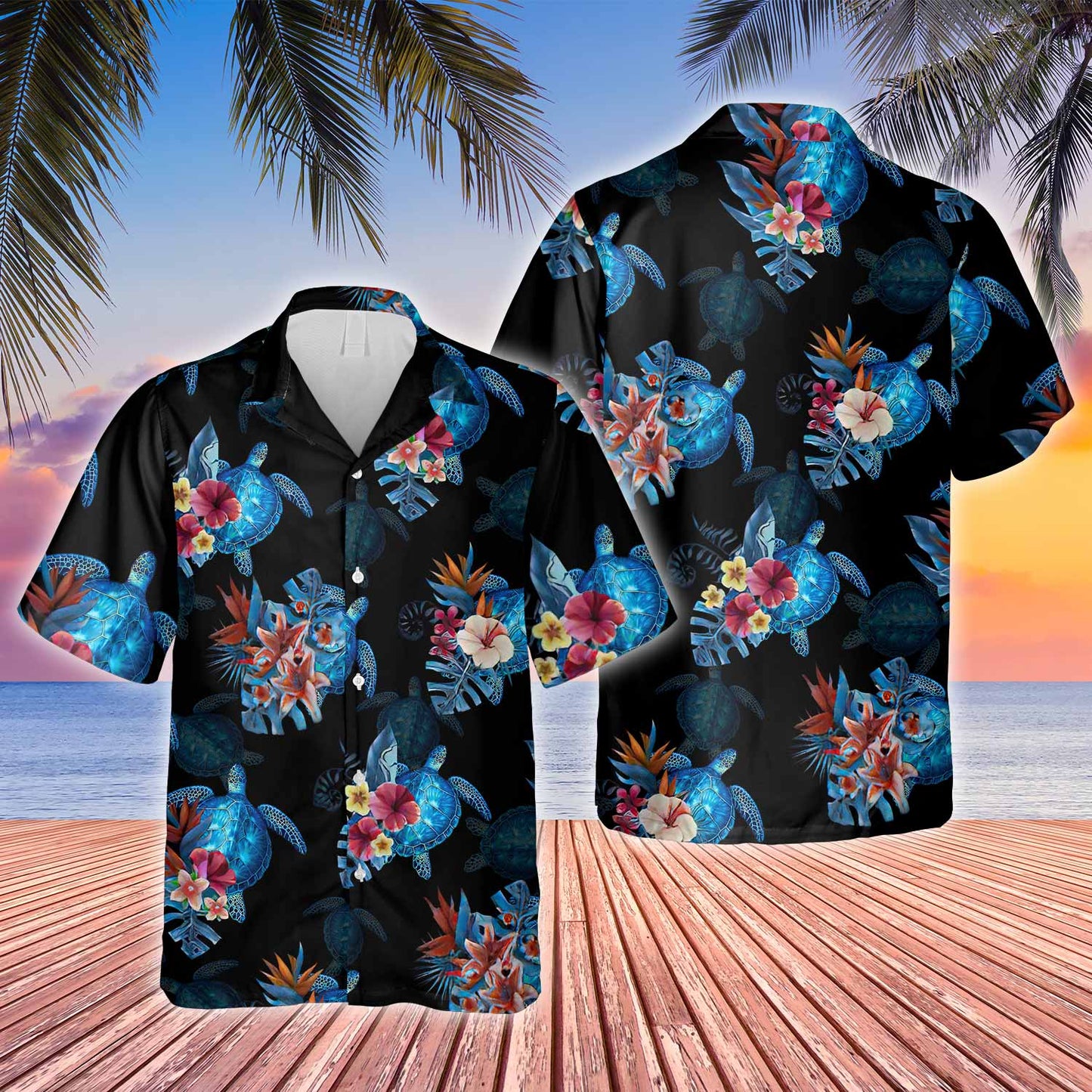 Tropical Vibes - Turtle Hawaiian Shirt