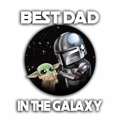 Best Dad In The Galaxy - Personalized Father's Day The Force Decal Full