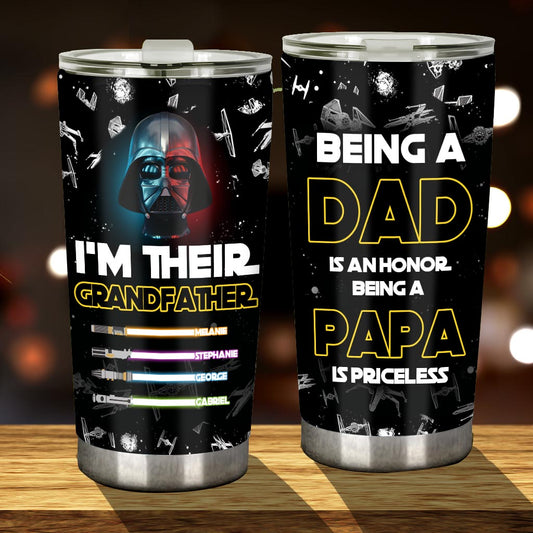 Being A Dad Is An Honor - Personalized The Force Tumbler