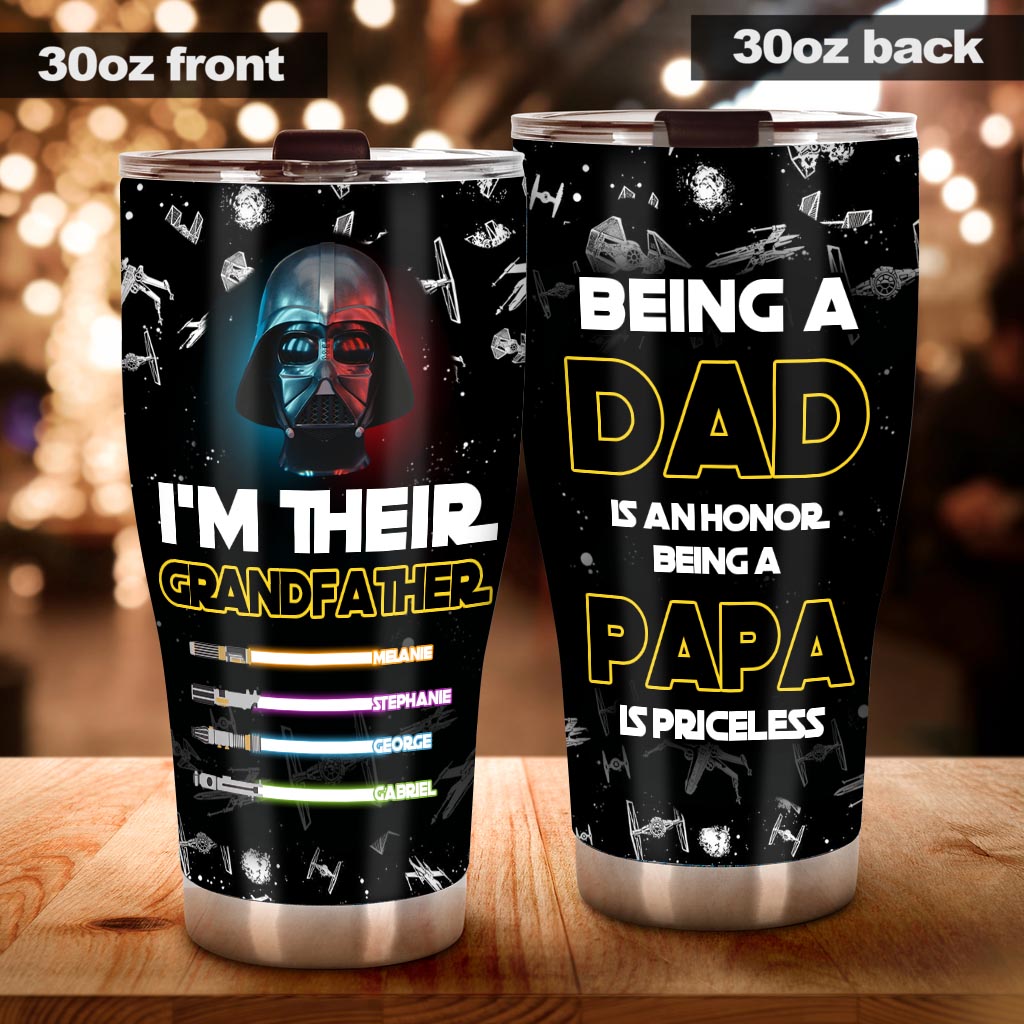 Being A Dad Is An Honor - Personalized The Force Tumbler