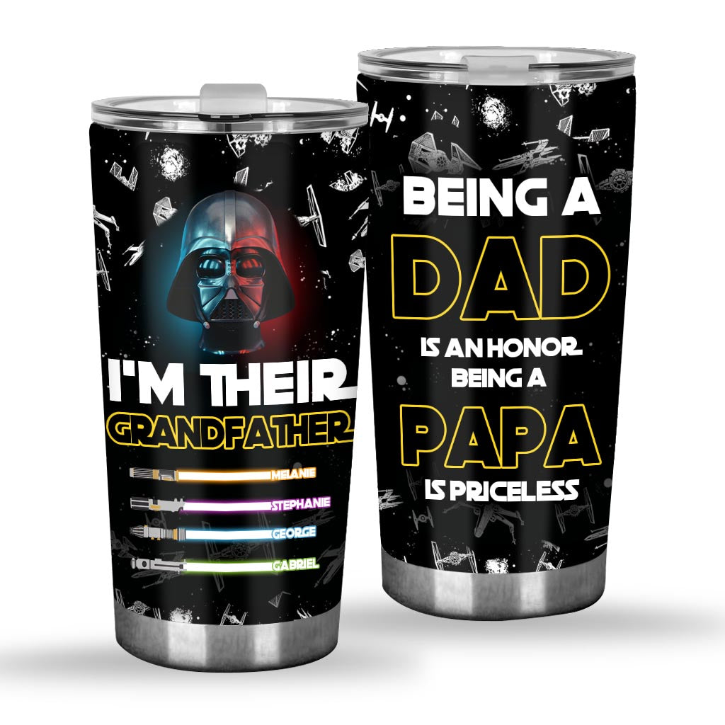 Being A Dad Is An Honor - Personalized The Force Tumbler