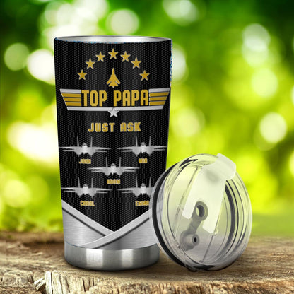 Being A Top Dad Is An Honor - Personalized Top Gun Tumbler