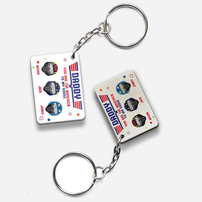 Daddy You Are The Maverick - Personalized Top Gun Keychain (Printed On Both Sides)