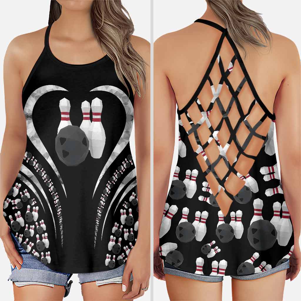 Love Bowling Cross Tank Top