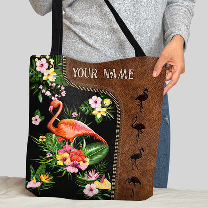 Summer Vibes - Flamingo Personalized  Tote Bag