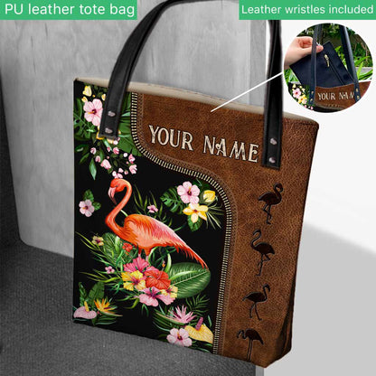 Summer Vibes - Flamingo Personalized  Tote Bag