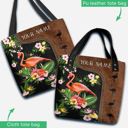 Summer Vibes - Flamingo Personalized  Tote Bag