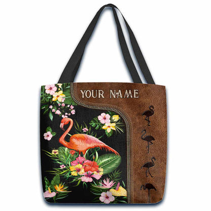 Summer Vibes - Flamingo Personalized  Tote Bag