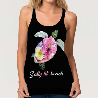 Salty Lil' Beach - Turtle Cross Tank Top