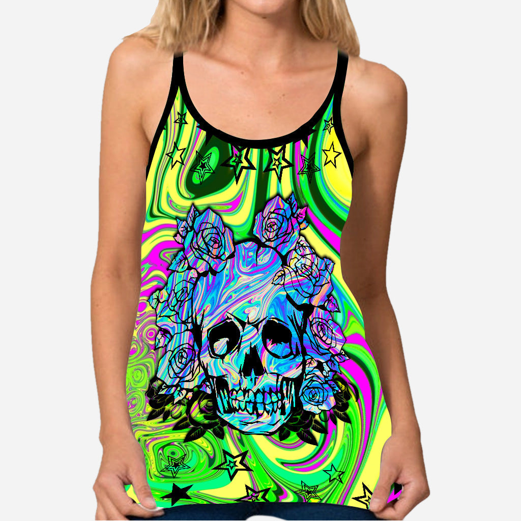 Love Skulls - Cross Tank Top