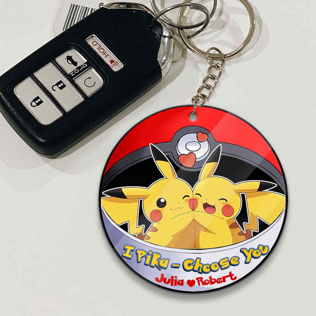I Pika-Choose You - Personalized Monster Trainer Keychain (Printed On Both Sides)