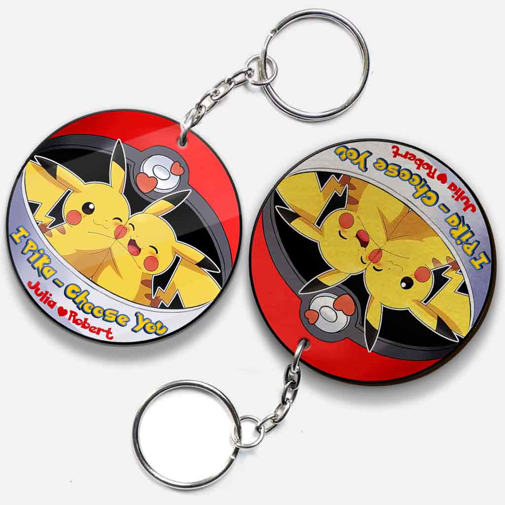 I Pika-Choose You - Personalized Monster Trainer Keychain (Printed On Both Sides)