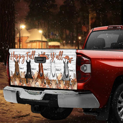 Happy Fall Y'all - Personalized Fall Horse Truck Tailgate Decal