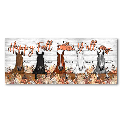 Happy Fall Y'all - Personalized Fall Horse Truck Tailgate Decal