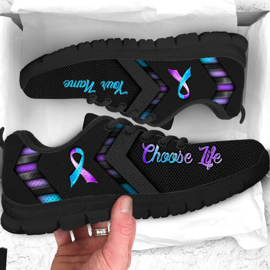 Choose Life Suicide Awareness - Personalized Suicide Prevention Sneakers