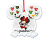 Grandma Mouse - Personalized Christmas Transparent Ornament