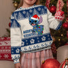 Merry Ohana - Personalized Christmas Ohana Sweater With Faux Wool Pattern Printed