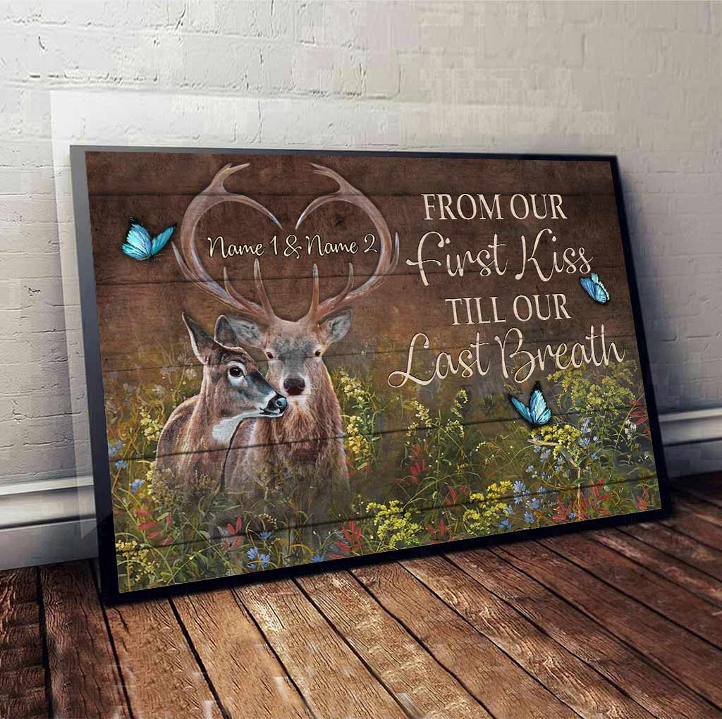 From Our First Kiss Till Our Last Breath - Personalized Couple Hunting Poster