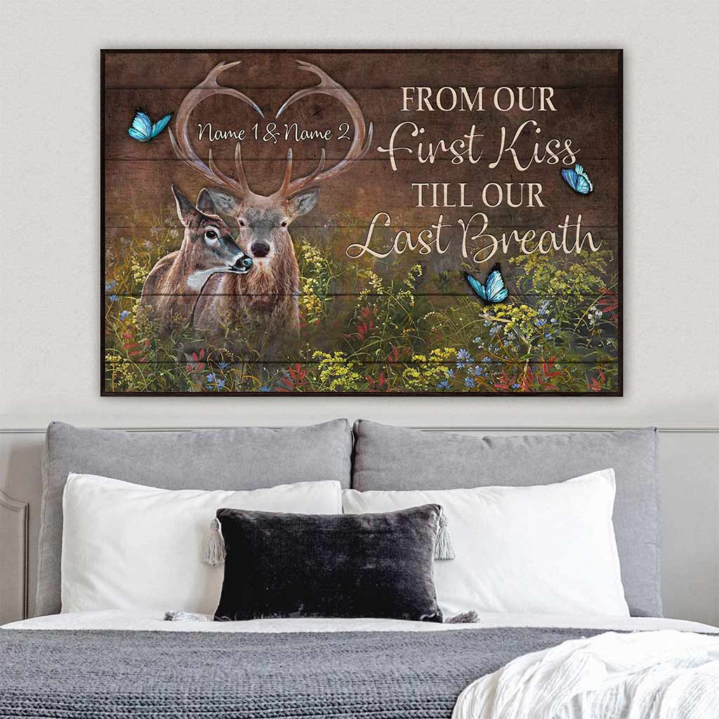 From Our First Kiss Till Our Last Breath - Personalized Couple Hunting Poster