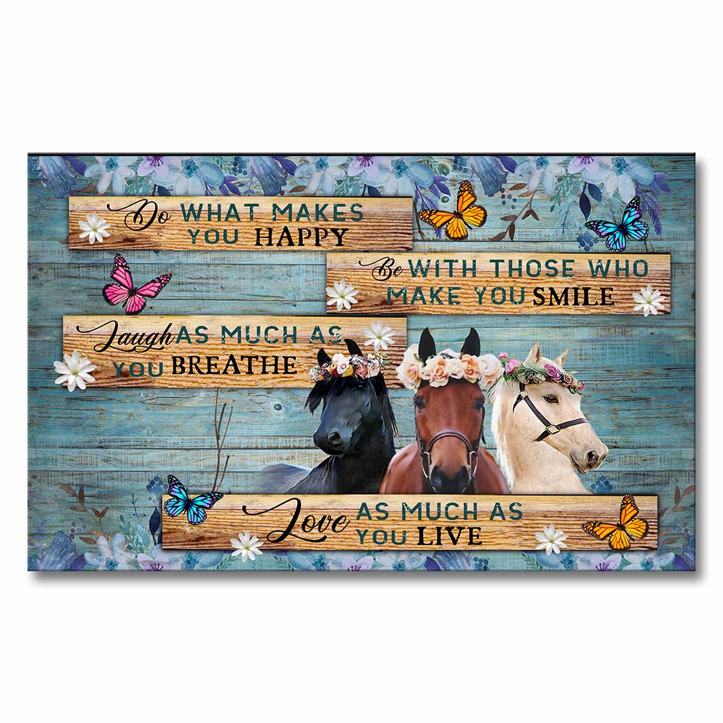 Do What Makes You Happy - Personalized Horse Canvas And Poster