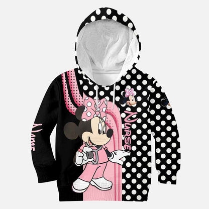 Mouse Ears And Nurse - Personalized Hoodie And Leggings