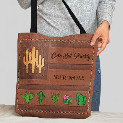 Cute But Prickly - Cactus Personalized  Tote Bag