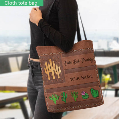 Cute But Prickly - Cactus Personalized  Tote Bag