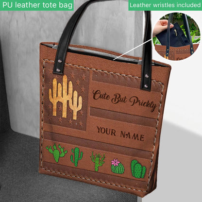 Cute But Prickly - Cactus Personalized  Tote Bag